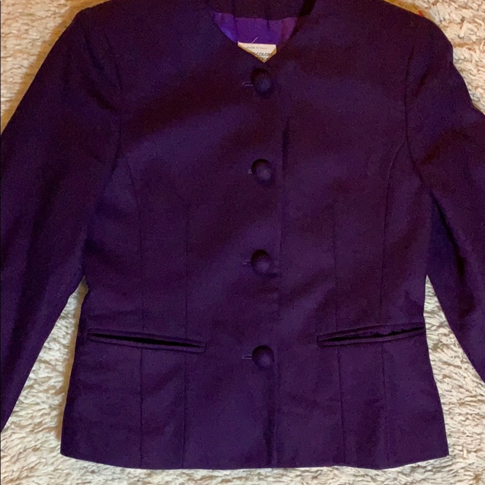 VINTAGE United Colors Of Benetton Purple Wool Blazer